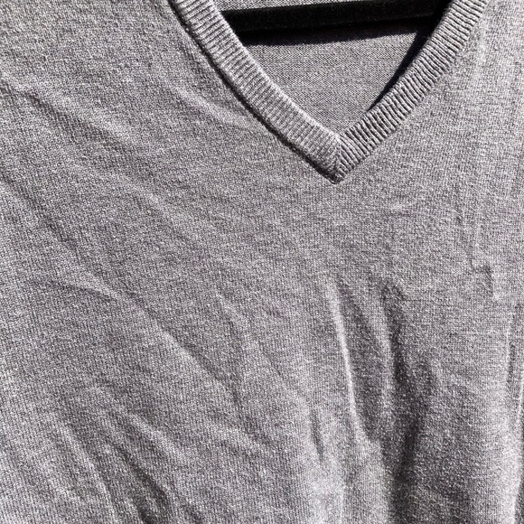 Men's Polo Ralph Lauren Sweatshirt Gray Pony XL V-Neck Cotton Preppy Dad Classic - Picture 11 of 12